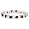 Ruby and Diamond Stackable 2.2mm Double Shared Prong Eternity Ring