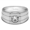 0.74 Ct. Burnished Set Solitaire Men's Wedding Band
