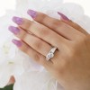 0.25 Ct. Sapphire Double Shared Prong Graduated Six Stone Ring Wrap in Rose Gold