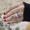 0.71 Ct. Three Row Bar Set Ring Wrap