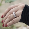 0.71 Ct. Three Row Bar Set Ring Wrap