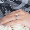 0.24 Ct. Sapphire and Diamond Fifteen Stone Delicate Curved Wedding Ring