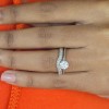 0.24 Ct. Black and White Vintage Contour Band with Milgrained Edges