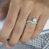 0.24 Ct. Black and White Vintage Contour Band with Milgrained Edges