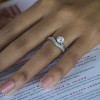 0.24 Ct. Black and White Vintage Contour Band with Milgrained Edges