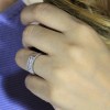 1 Carat Sapphire and Diamond Ten Stone Double Row Shared Prong Wedding Band