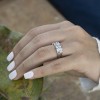 2 Carat Black Ten Stone Double Row Shared Prong Wedding Band