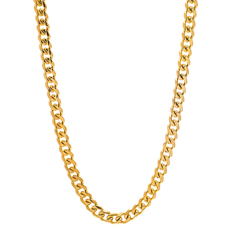 9 mm Curb Cuban Chain Link Necklace for Men Boys Heavy 316L 
