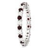 Ruby and Diamond Stackable 2.2mm Double Shared Prong Eternity Ring