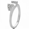 0.25 Ct. Twelve Stone Shared Prong Cluster Ring Wrap Enhancer in Rose Gold
