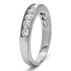 0.75 Carat 10 Stone Straight Channel Set Wedding Ring