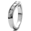 0.75 Ct. Black and White Traditional Style Contour Wedding Band