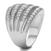 0.52 Carat Black Large Domed Milgrained Anniversary Band