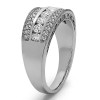 0.98 Carat Pave Set Filigree Three Row Anniversary Band