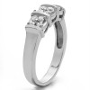 0.31 Carat Illusion Three Stone Wedding Ring