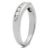0.25 Ct. Black Nine Stone Round Channel Set Contour Curved Band