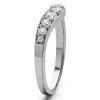 0.43 Ct. Black Graduated Shared Prong Curved Wedding Band