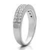 0.48 Carat Sapphire Double Row Channel Fishtail Set Wedding Band