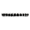 Black Stone Stackable 1.9mm Double Shared Prong Eternity Ring