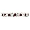 Ruby and Diamond Stackable 2.2mm Double Shared Prong Eternity Ring