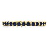 Sapphire Stackable 2.2mm Double Shared Prong Eternity Ring