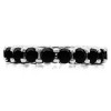 Black Stone Stackable 2.9mm Double Shared Prong Eternity Ring