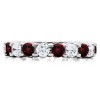 Ruby and Diamond Stackable 2.9mm Double Shared Prong Eternity Ring