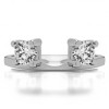 1 Ct. Two Stone Round Ring Wrap Enhancer