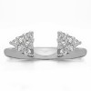 0.25 Ct. Twelve Stone Shared Prong Cluster Ring Wrap Enhancer in Rose Gold