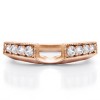 0.25 Ct. Millgrained Vintage Ring Wrap in Rose Gold