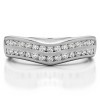 0.48 Ct. Sapphire and Diamond Double Row Channel Set Anniversary Wedding Ring