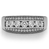 0.98 Carat Pave Set Filigree Three Row Anniversary Band