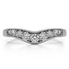 0.43 Ct. Black Graduated Shared Prong Curved Wedding Band