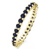 Sapphire Stackable 2.2mm Double Shared Prong Eternity Ring