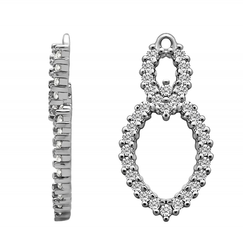 TwoBirch Earring Jackets - 1.02 Carat Ruby and Diamond Double Infinity ...