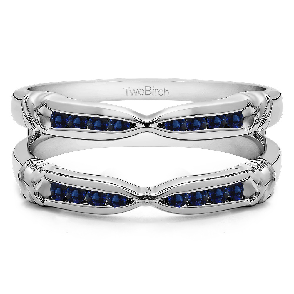 0.32 Ct. Sapphire Channel Set Round Ring Guard Enhancer