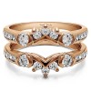 1.01 Ct. Half Halo Prong and Channel Set Ring Guard