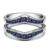 0.7 Ct. Sapphire Round Graduated Contour Ring Guard