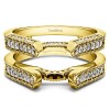 0.55 Ct. Millgrained Round Cathedral Ring Guard
