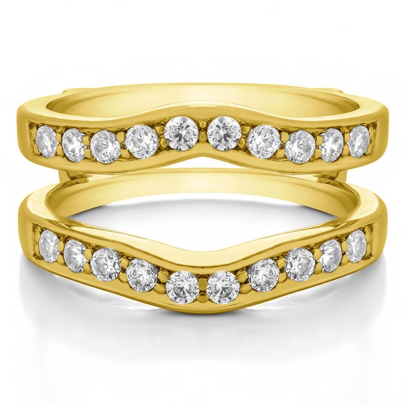 TwoBirch Ring Guards 0.75 Ct. Contour Prong In Channel Set Enhancer