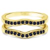 0.14 Ct. Sapphire Contour Prong In Channel Set Enhancer Ring Guard in Yellow Gold