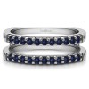0.51 Ct. Sapphire Double Shared Prong Straight Ring Guard