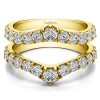 0.74 Ct. Graduated Shared Prong Contour Ring Guard