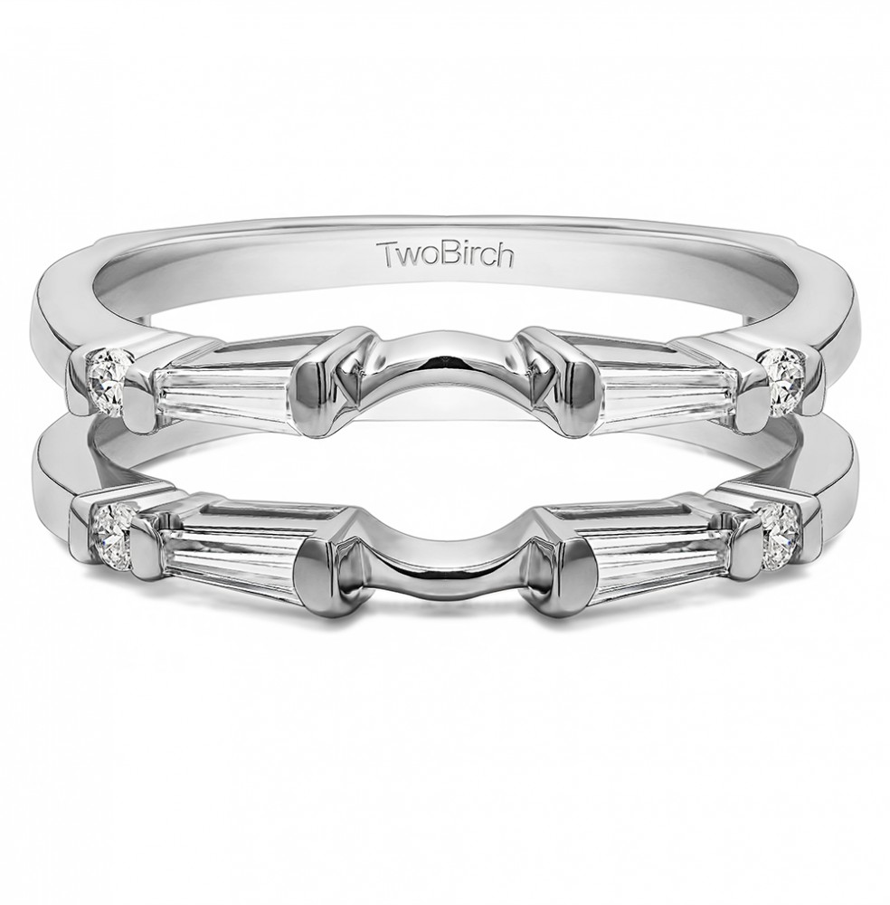 0.46 Ct. Baguette and Round Solitaire Enhancer