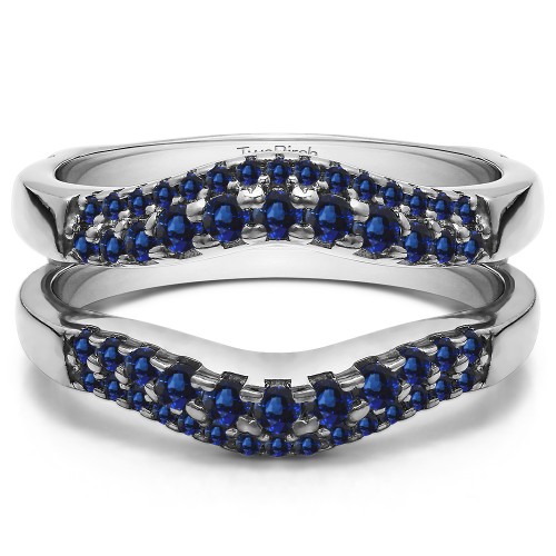 0.53 Ct. Sapphire Double Row Contour Ring Guard