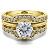.50 Ct. Square Halo Peek-a-Boo Wedding Ring Guard