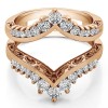 0.98 Ct. Filigree Vintage Wedding Ring Guard in Rose Gold