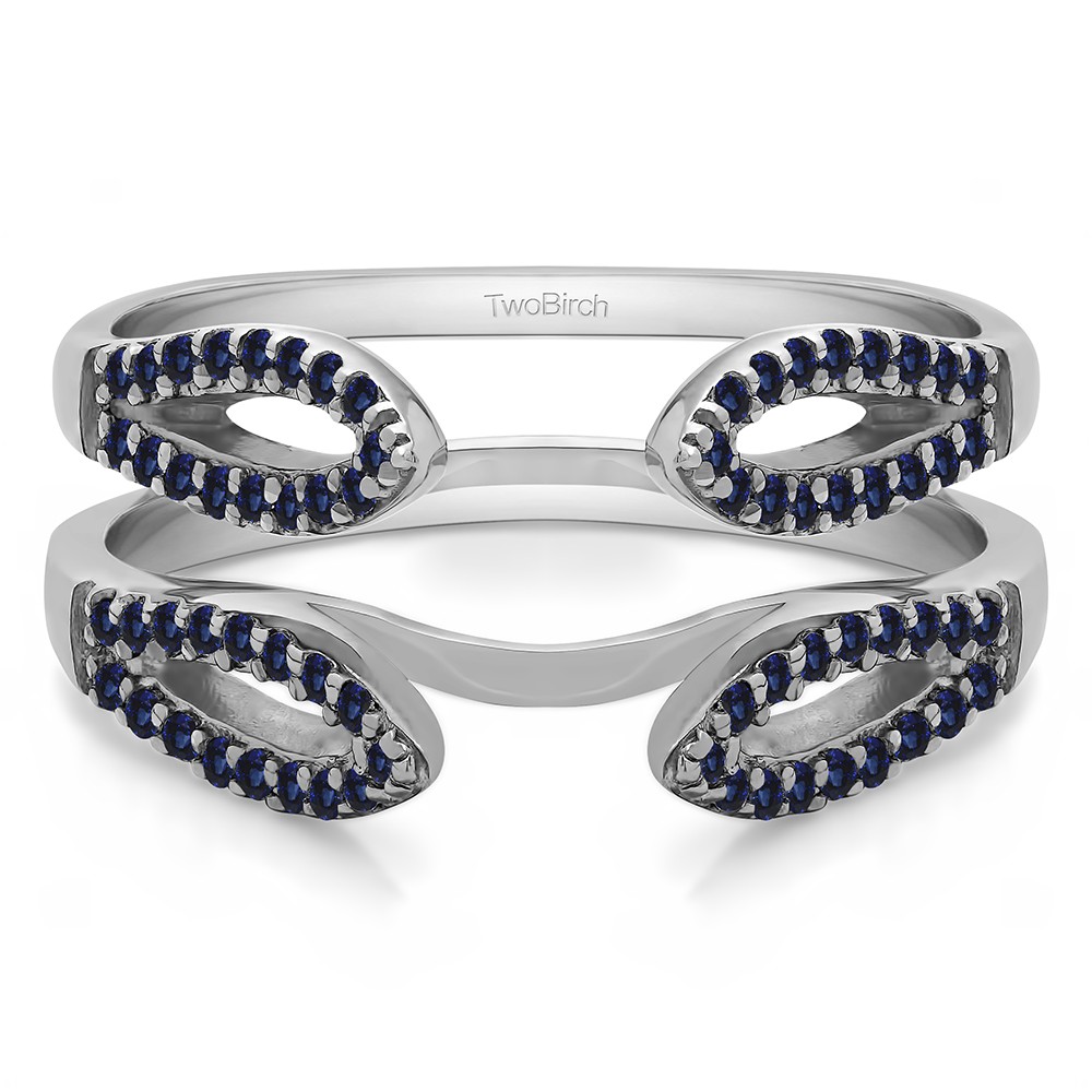0.34 Ct. Sapphire Cathedral Infinity Ring Guard Enhancer