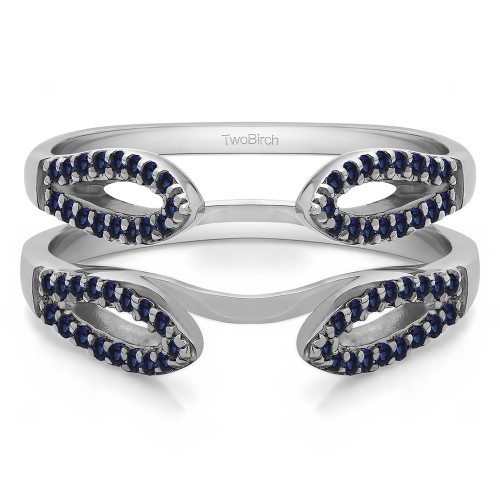 0.34 Ct. Sapphire Cathedral Infinity Ring Guard Enhancer