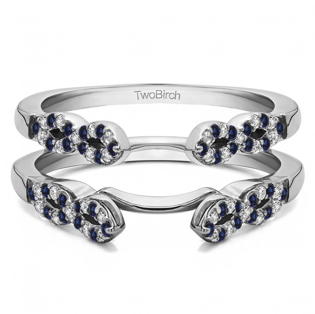 0.38 Ct. Sapphire and Diamond Infinity Ring Guard Enhancer